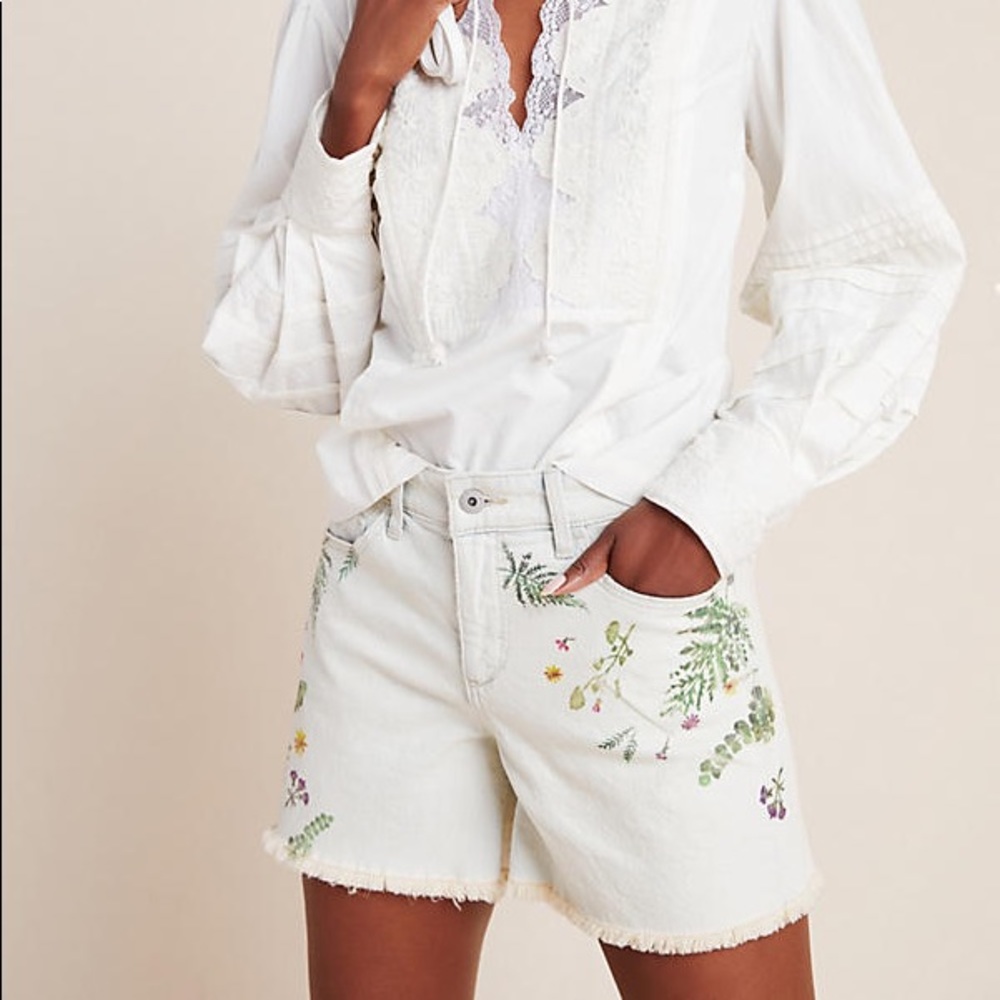 NWT Pilcro and the Letterpress Flower Shorts